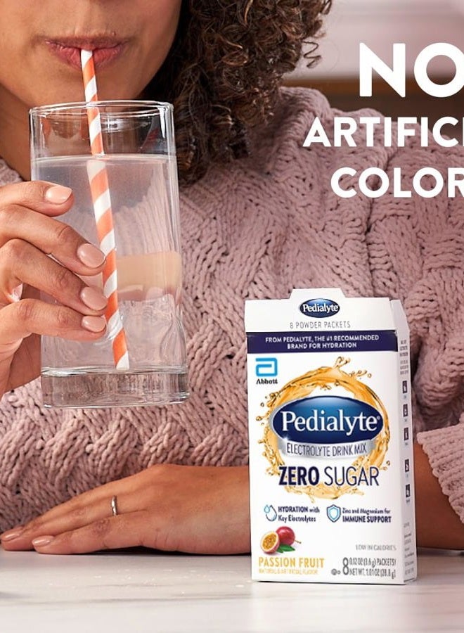 Pedialyte خليط مشروب الإلكتروليت بدون سكر | ترطيب مع الإلكتروليتات الأساسية | ترطيب رائع منخفض السعرات الحرارية | فاكهة العاطفة، 8 عبوات مسحوق - Image 4
